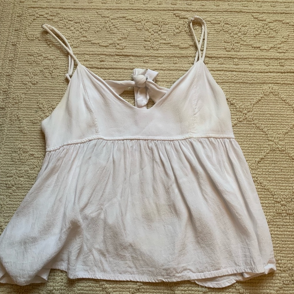 Brandy Melville White Flowy Top